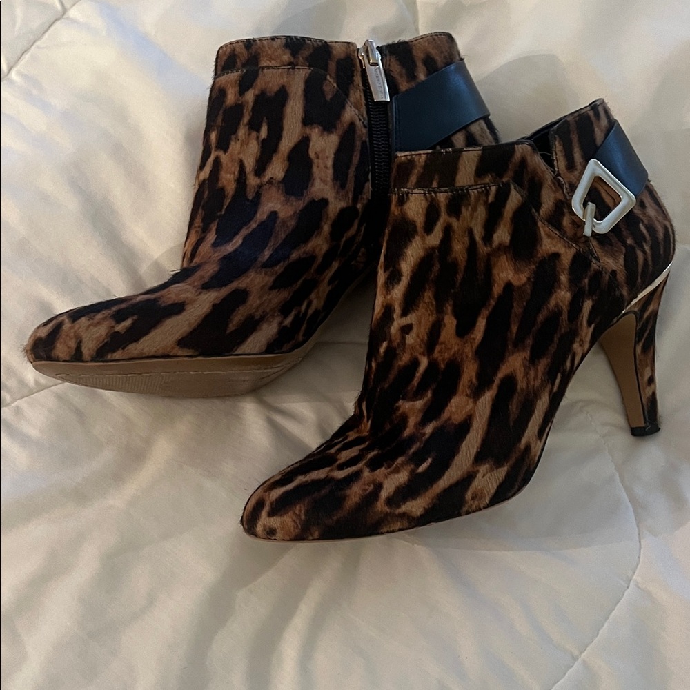Vince Camuto Animal Print Ankle Booties